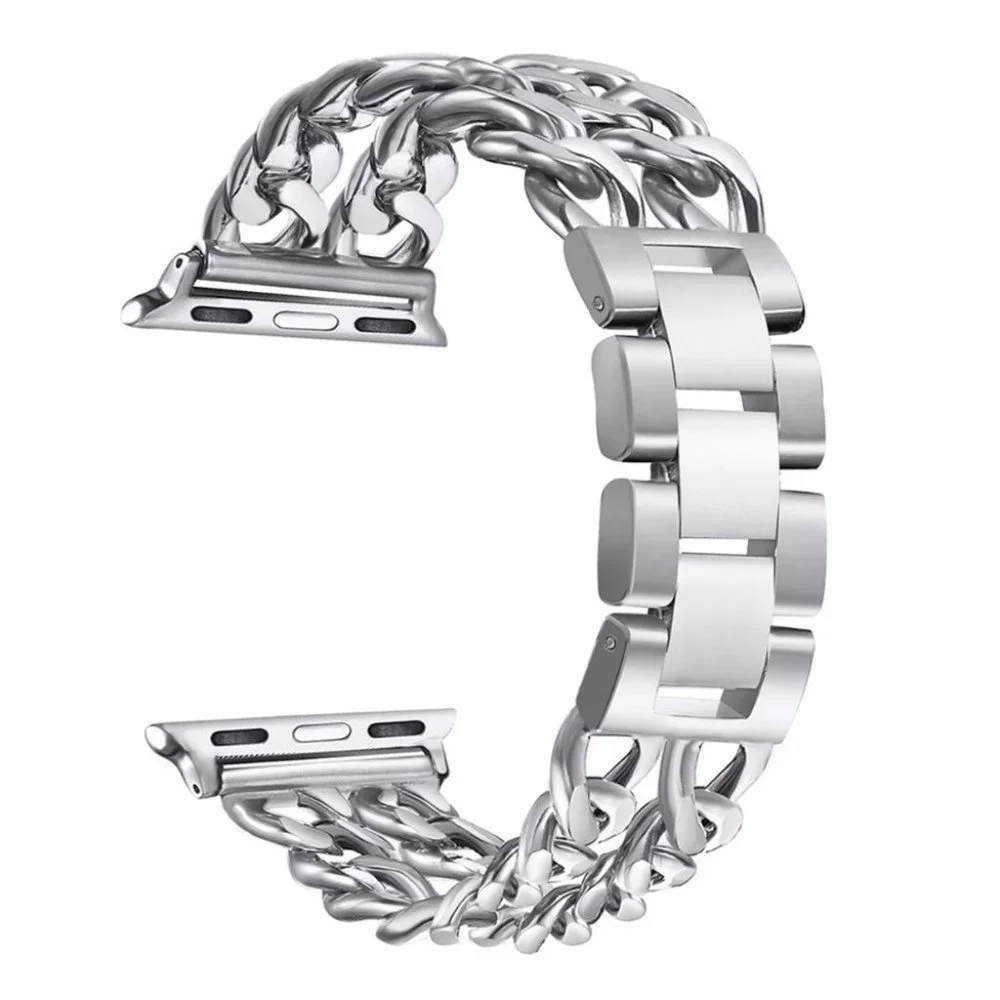 NEW INS Style Adjustable Stainless Wrist Strap Band For Apple Watch - Black - Picture 11 of 15